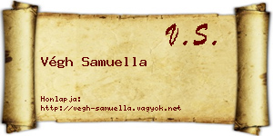 Végh Samuella névjegykártya